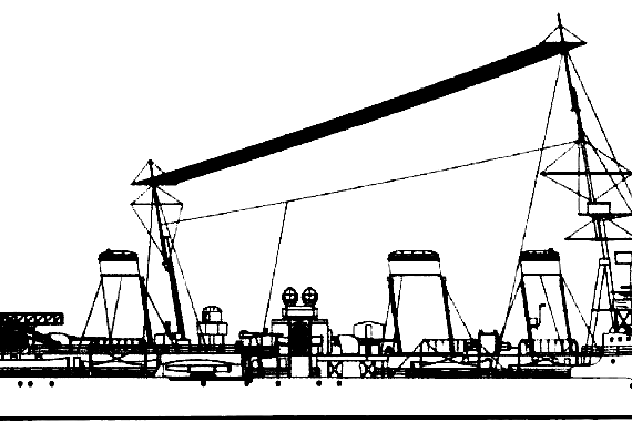 Крейсер HMS Enterprise D53 1936 [Light Cruiser] - чертежи, габариты, рисунки